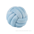 Nordic knotted velvet solid hair ball pillow